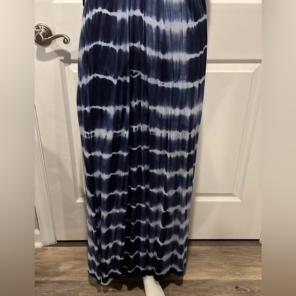 Japna blue and white tie die maxi dress size large - Picture 4 of 7